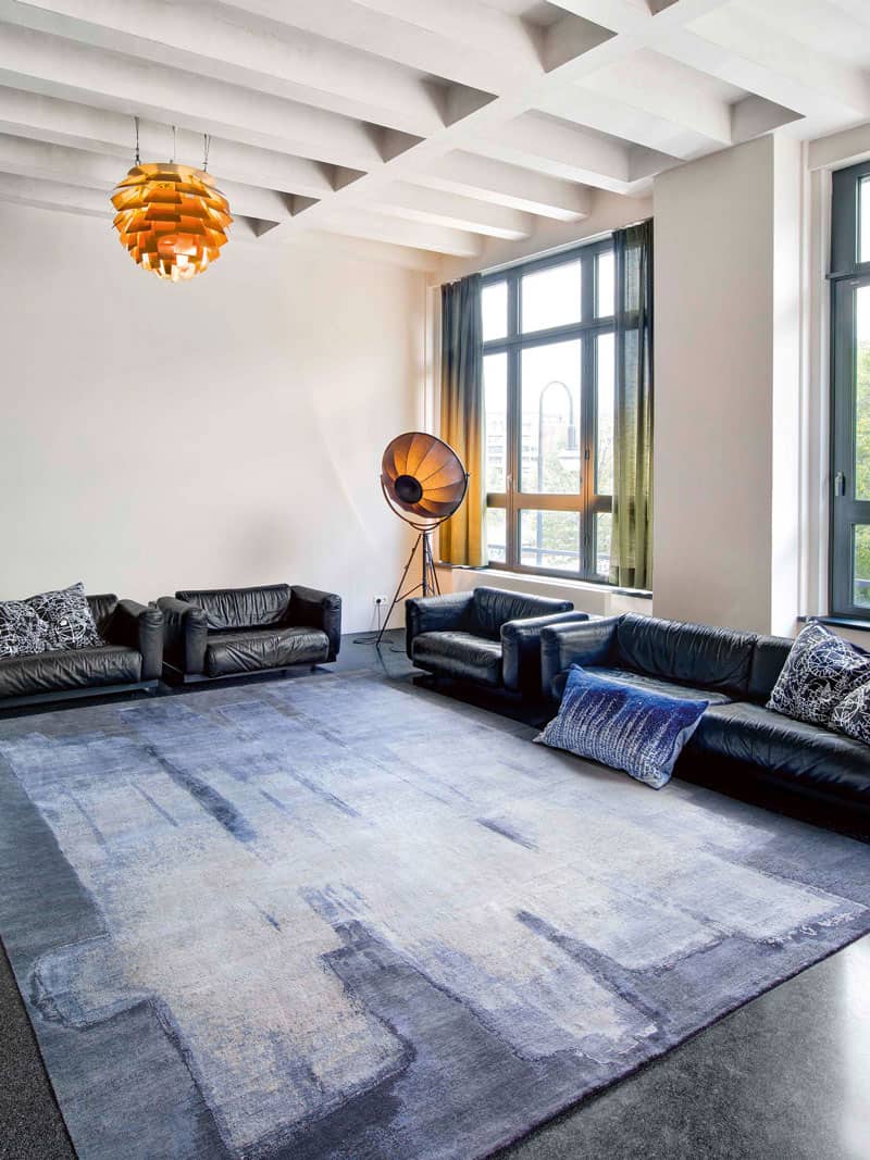 Tapis tissé main Gris Argenté | Taille: 365 x 457 cm