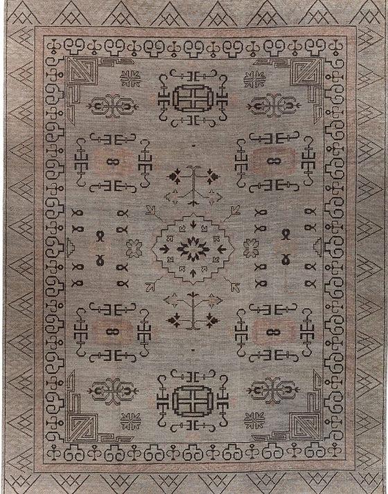 Tapis en Laine Khotan Noué à la Main