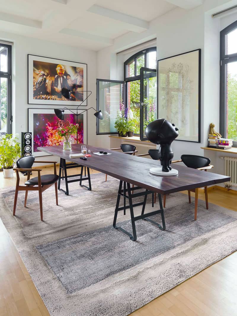 Tapis fait main de luxe Sable