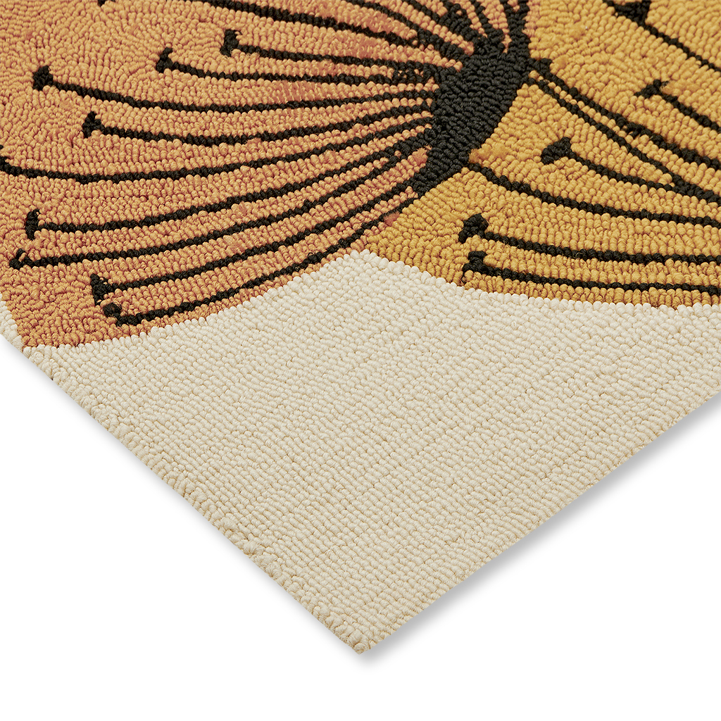 Tapis d’extérieur Dandelion Clocks Ocre / Argent