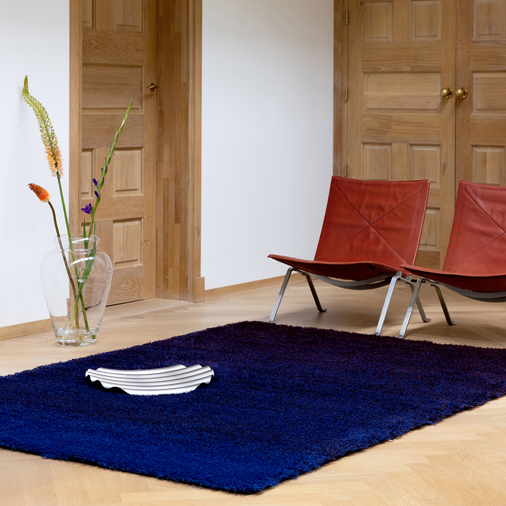 Tapis haut Shade Bleu Électrique / Aubergine