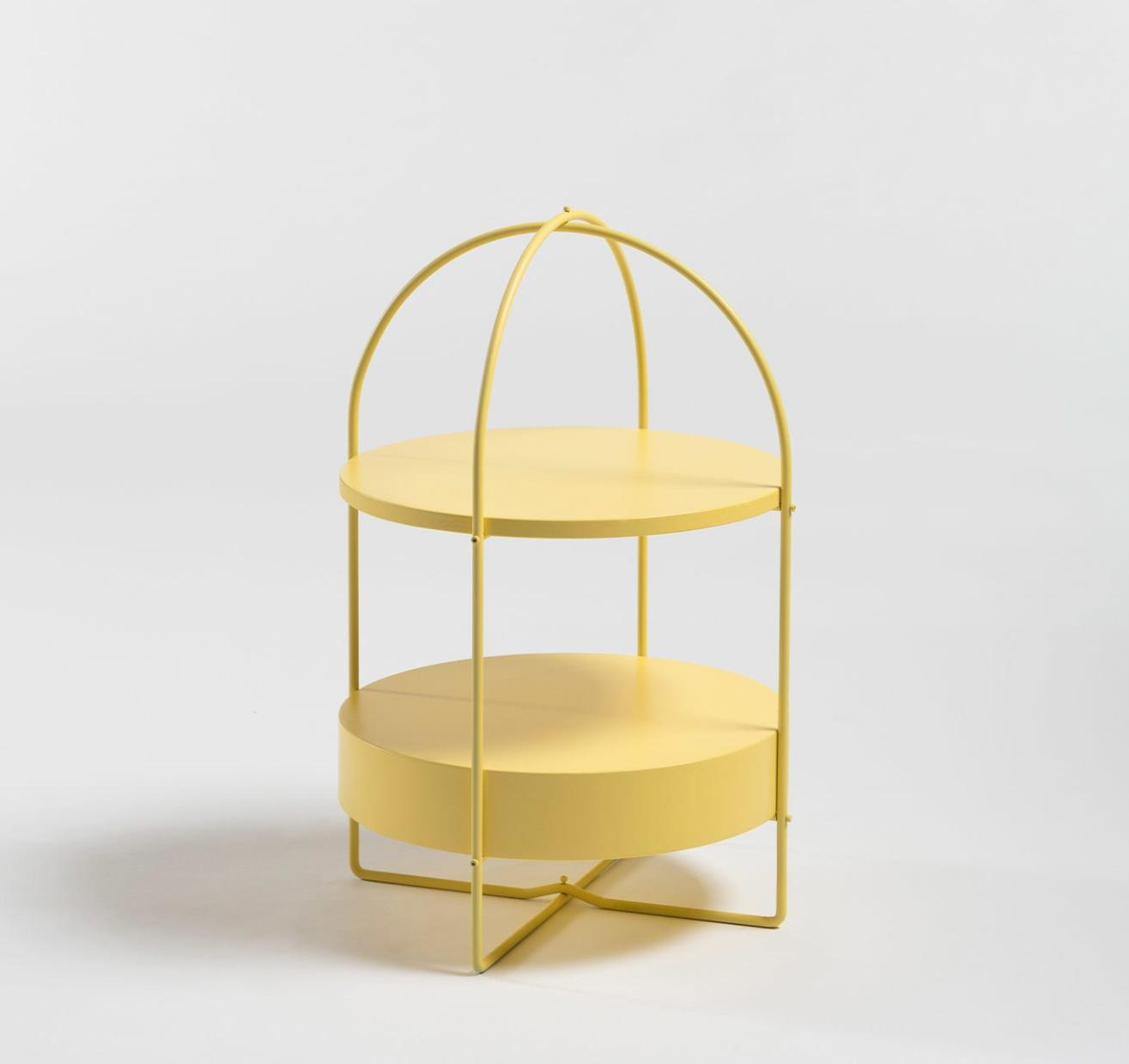 Table d'Appoint Jaune Contemporaine