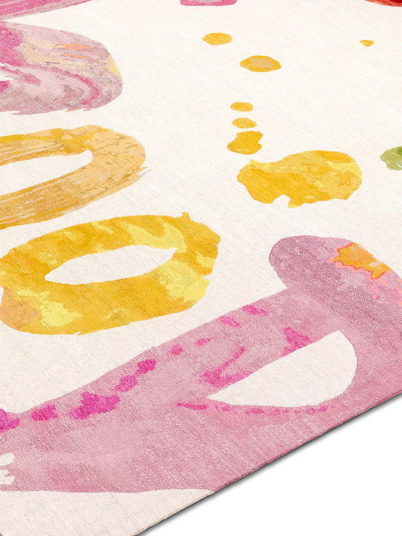 Tapis noué main La Vie Est Belle
