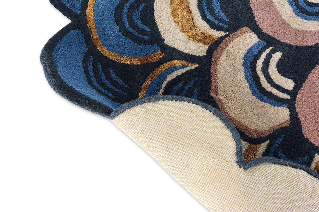 Tapis Rond Masquerade Bleu 160008