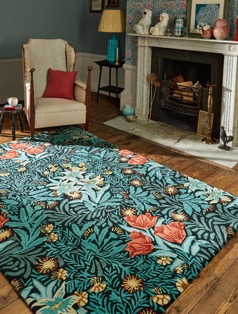 Tapis en laine Bower Indigo 128208