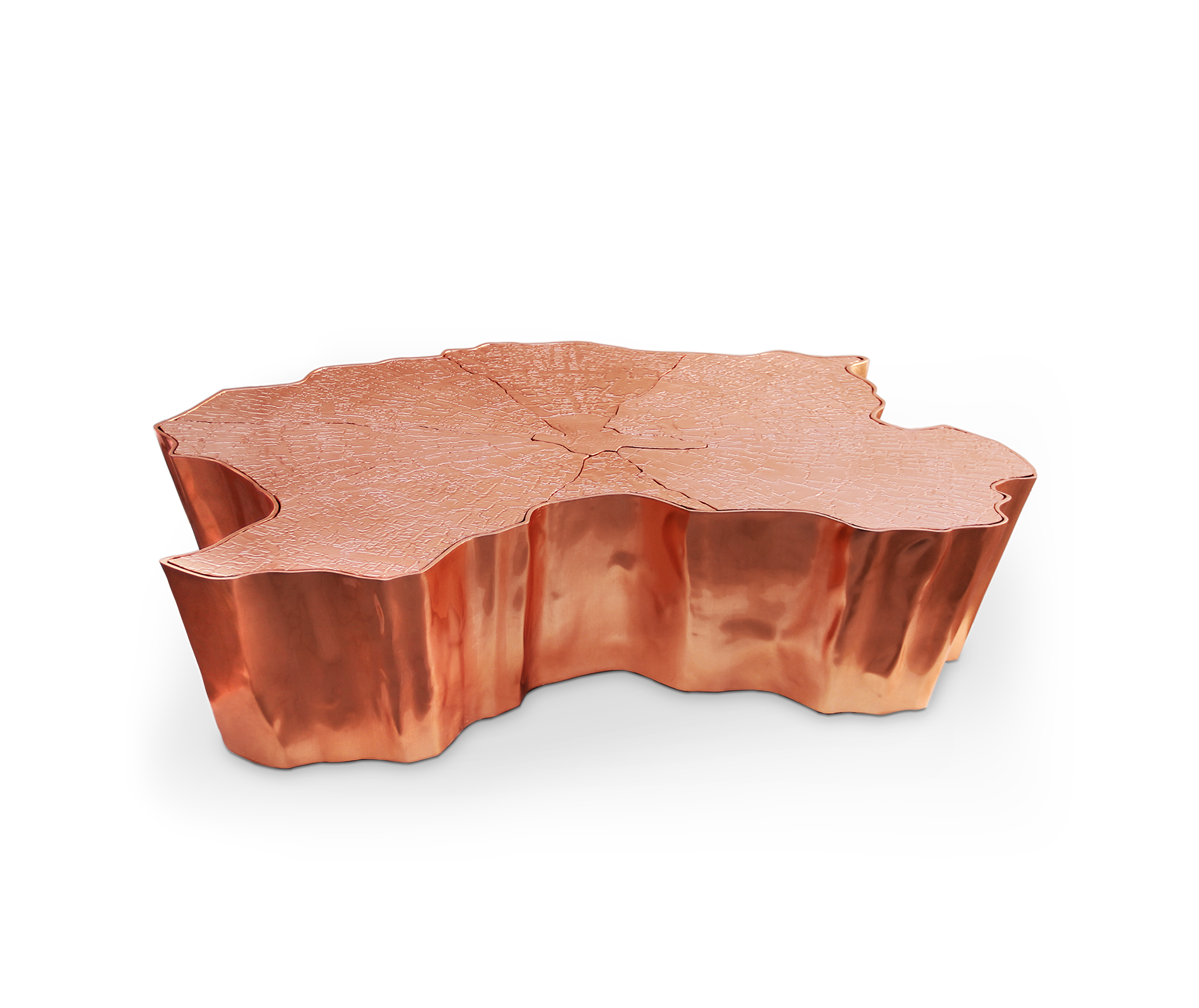 Table Basse Eden Cuivre | Dimensions: L 138 x P 95 x H 36 cm