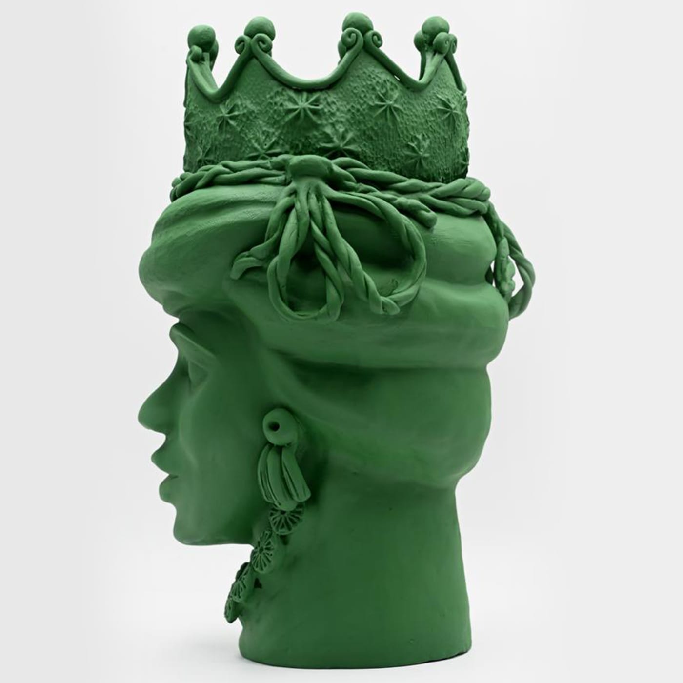 Sculpture Tête De Maure Verte