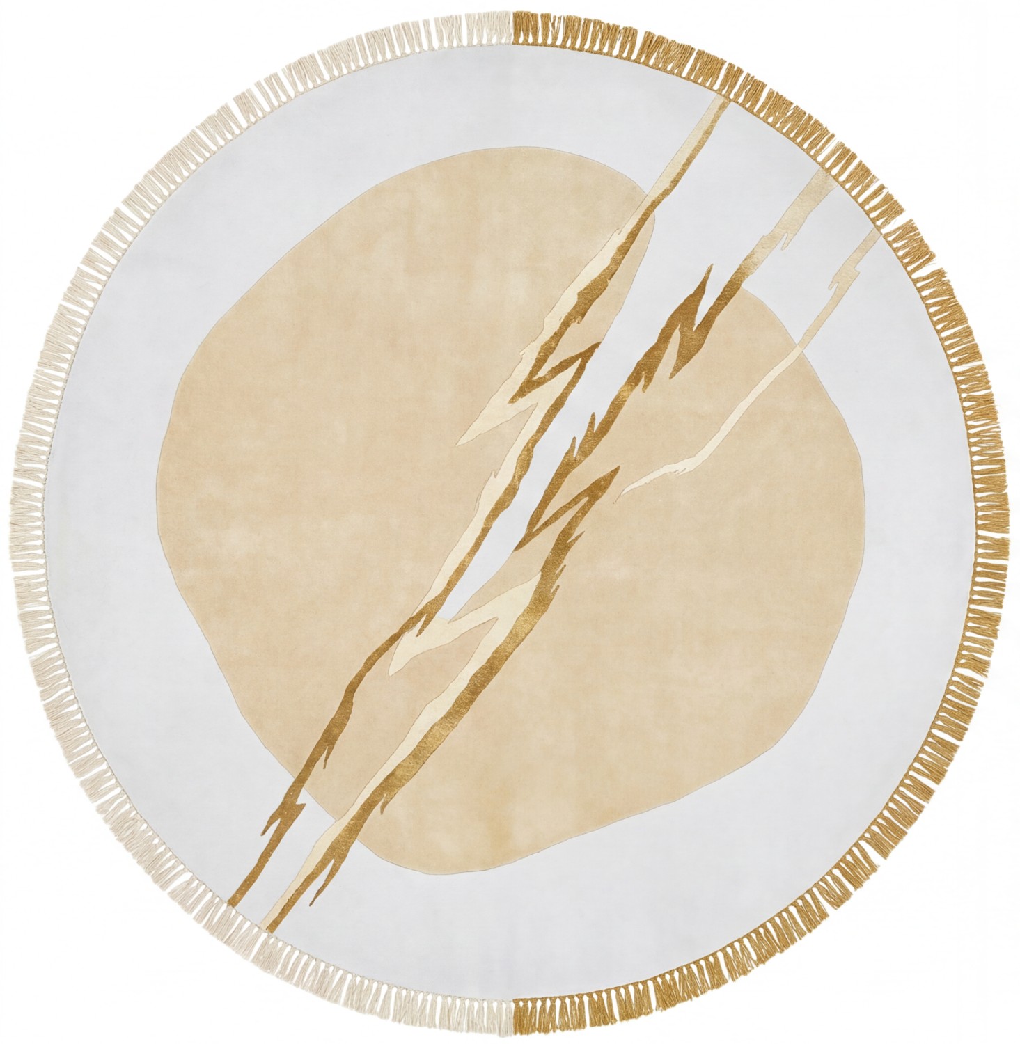 Tapis fait main Lightning Crest Ivory
