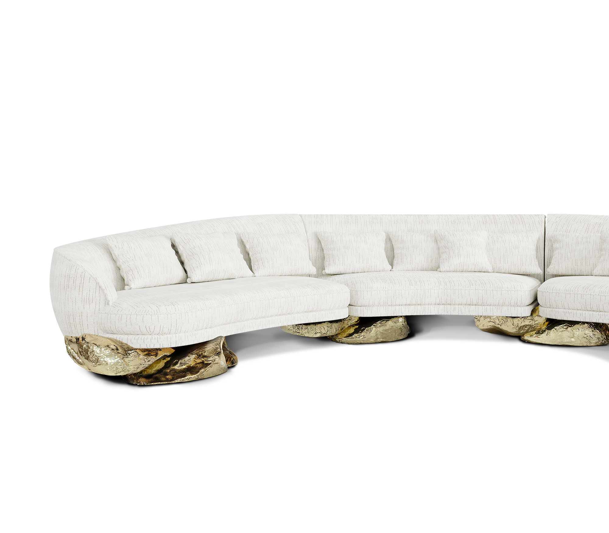 Canapé Courbé Blanc Angora