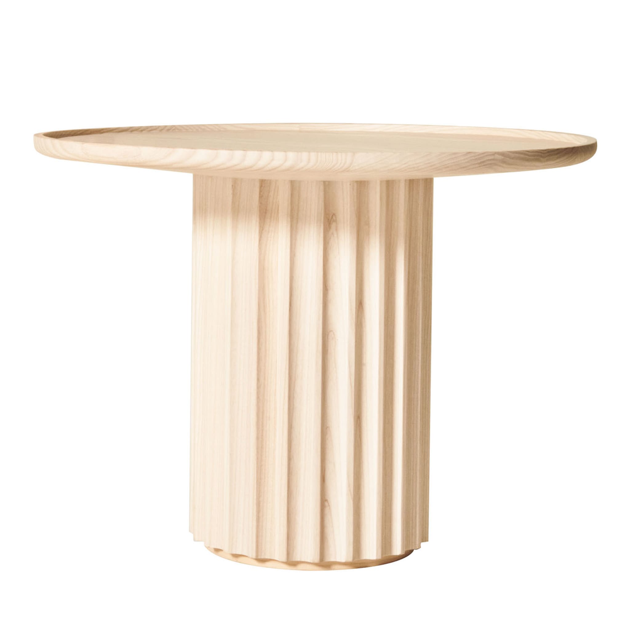 Table Basse Capitello en Frêne Naturel | Dimensions: Ø 55 cm
