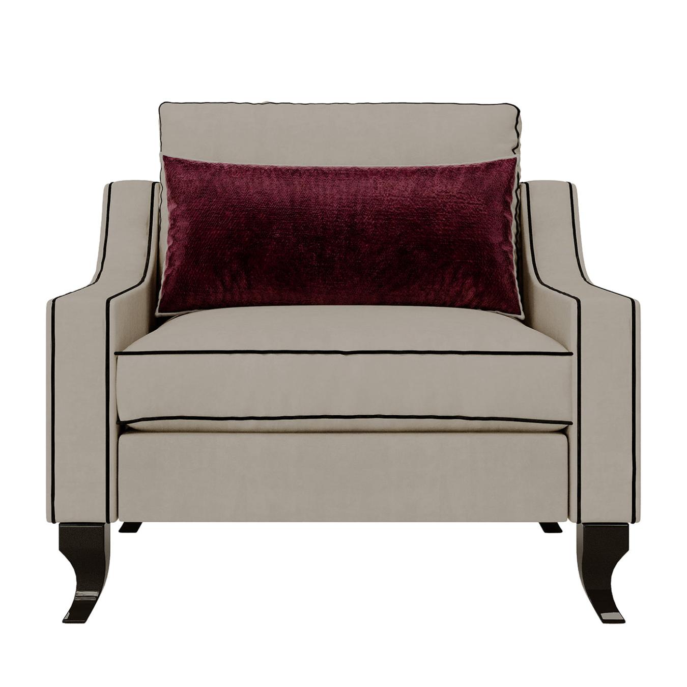 Fauteuil compact en velours
