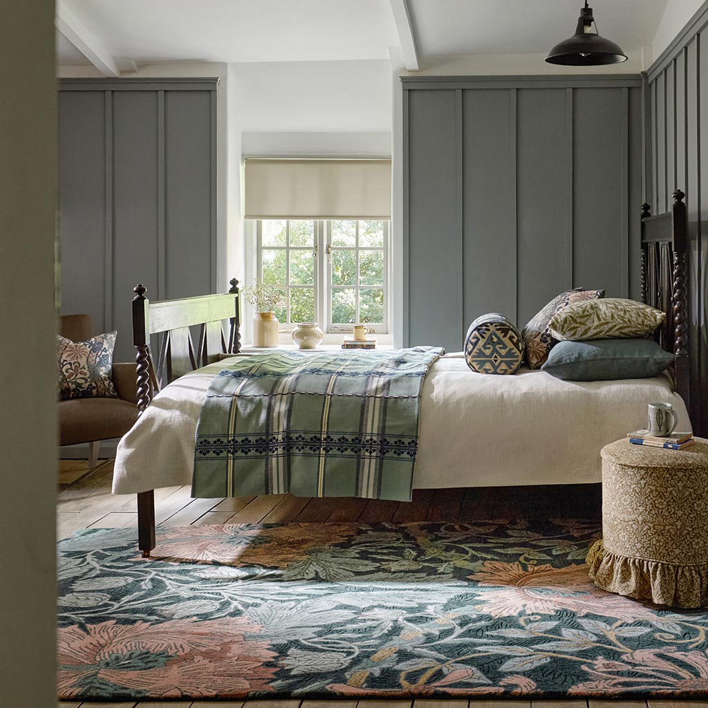 Honeysuckle & Tulip Teal Tapis