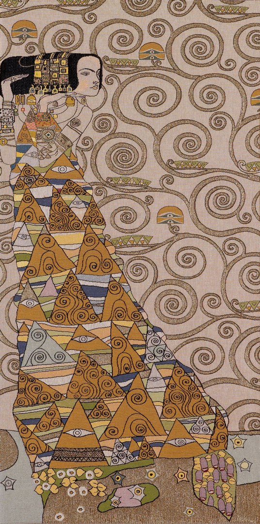 Tapisserie La Dame (Gauche), de Klimt Beige