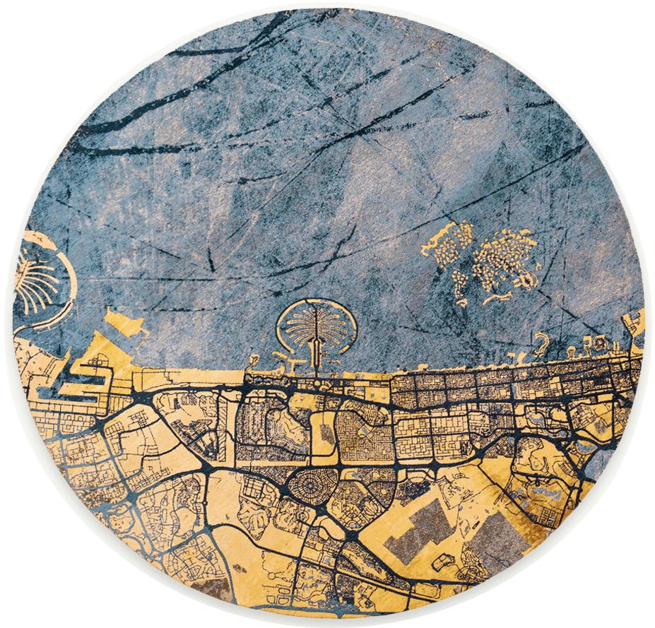 Tapis Gold Sea 9698 Round