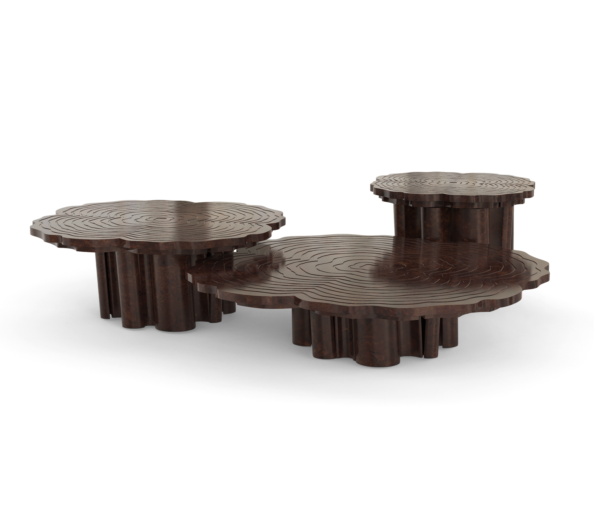 Set de Tables Basses Noyer Fortuna (x3)