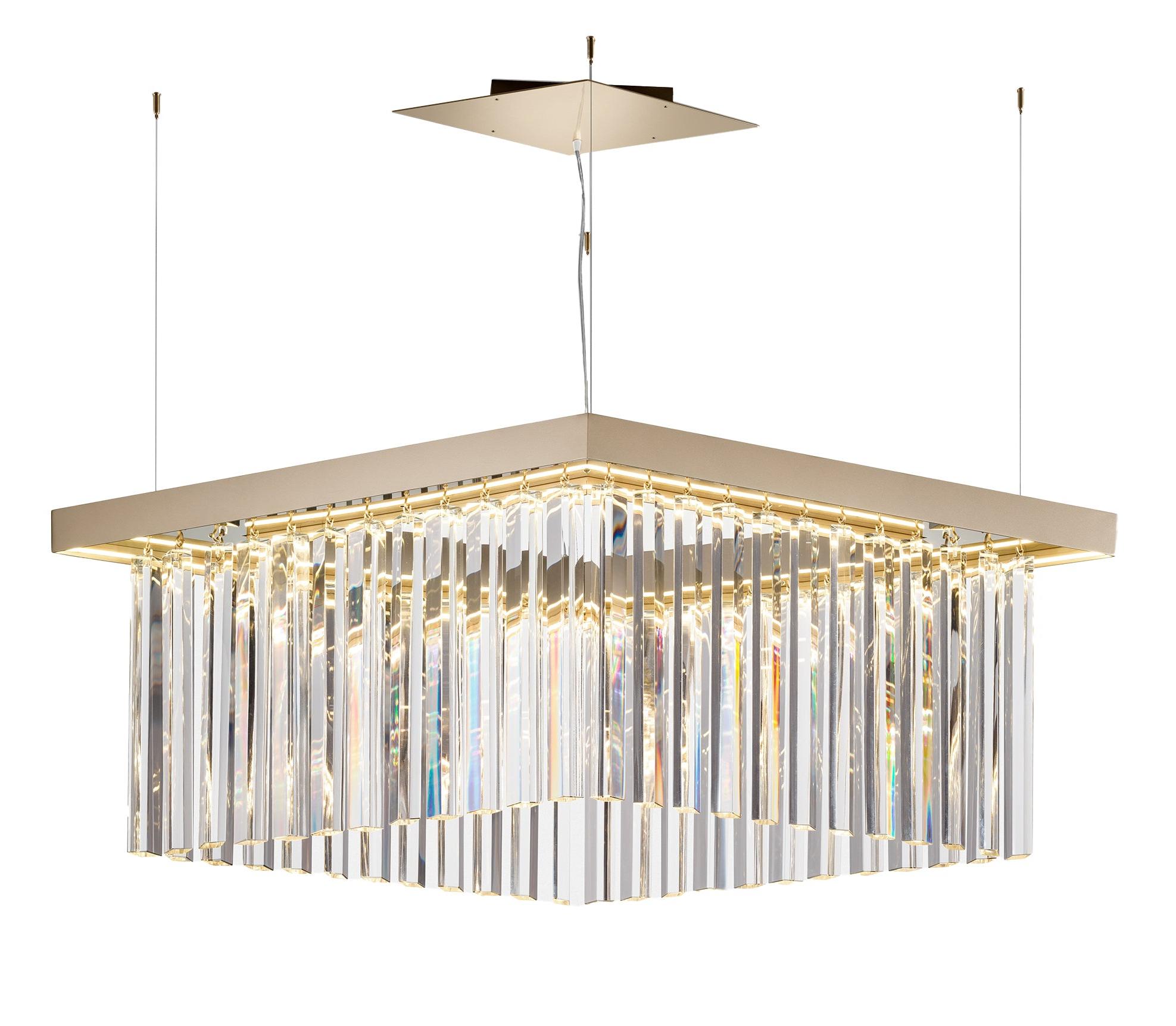 Petite Suspension en Verre Transparent Losange