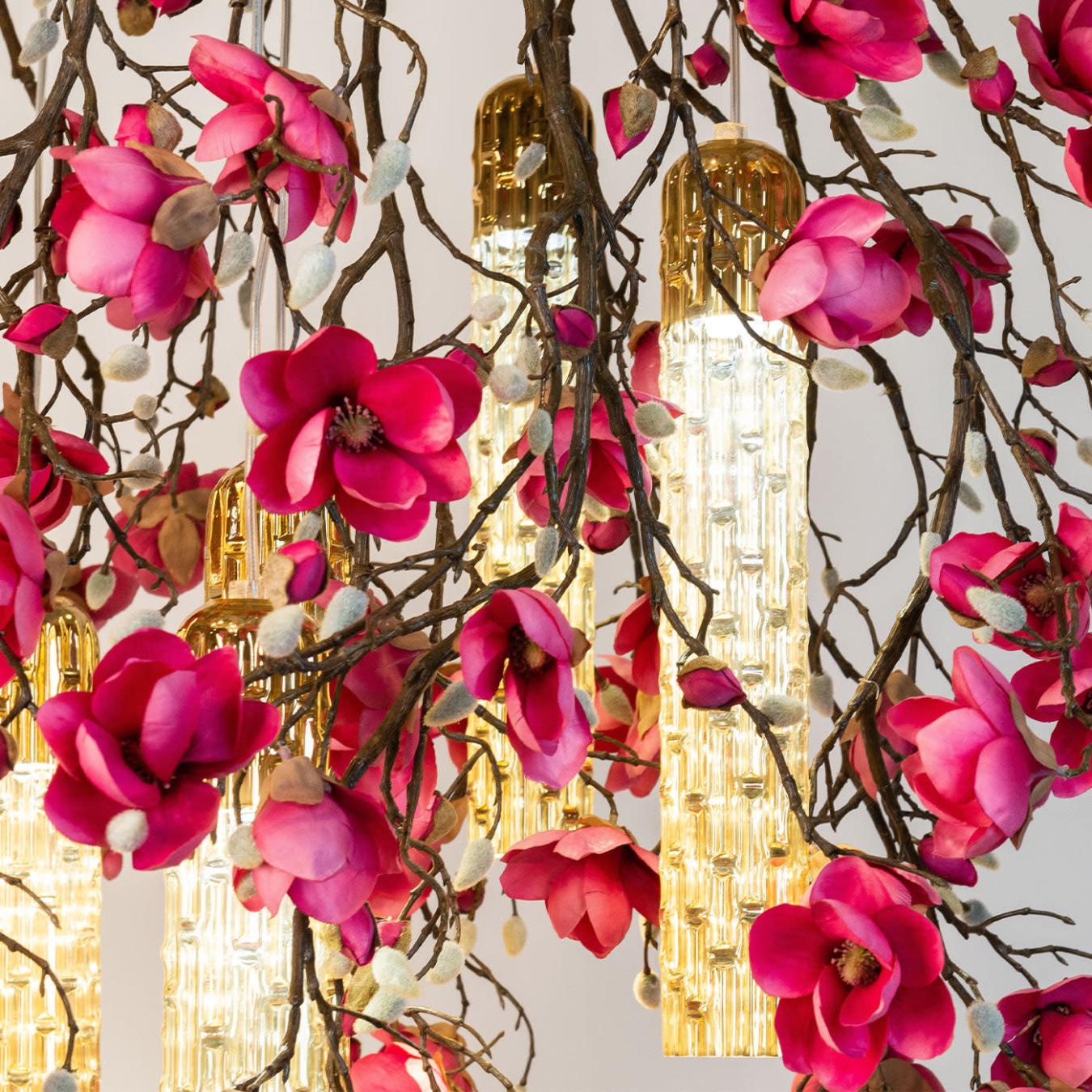 Lustre rose et or Magnolia