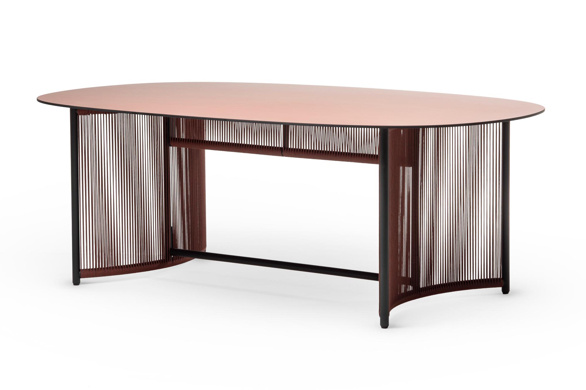 Table de Jardin Ovale Rouge Altana T-OV