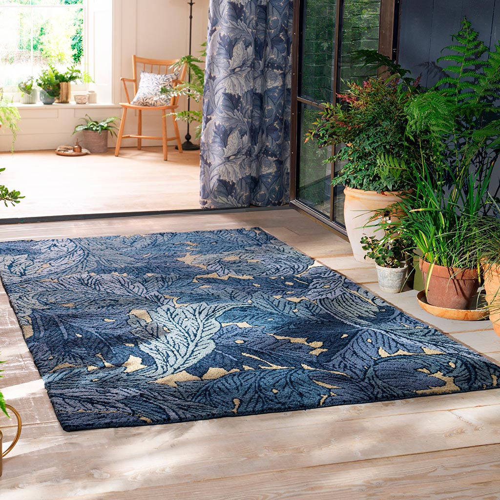 Tapis Acanthe Indigo Extérieur