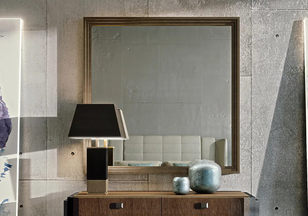 Miroir à Cadre en Bois