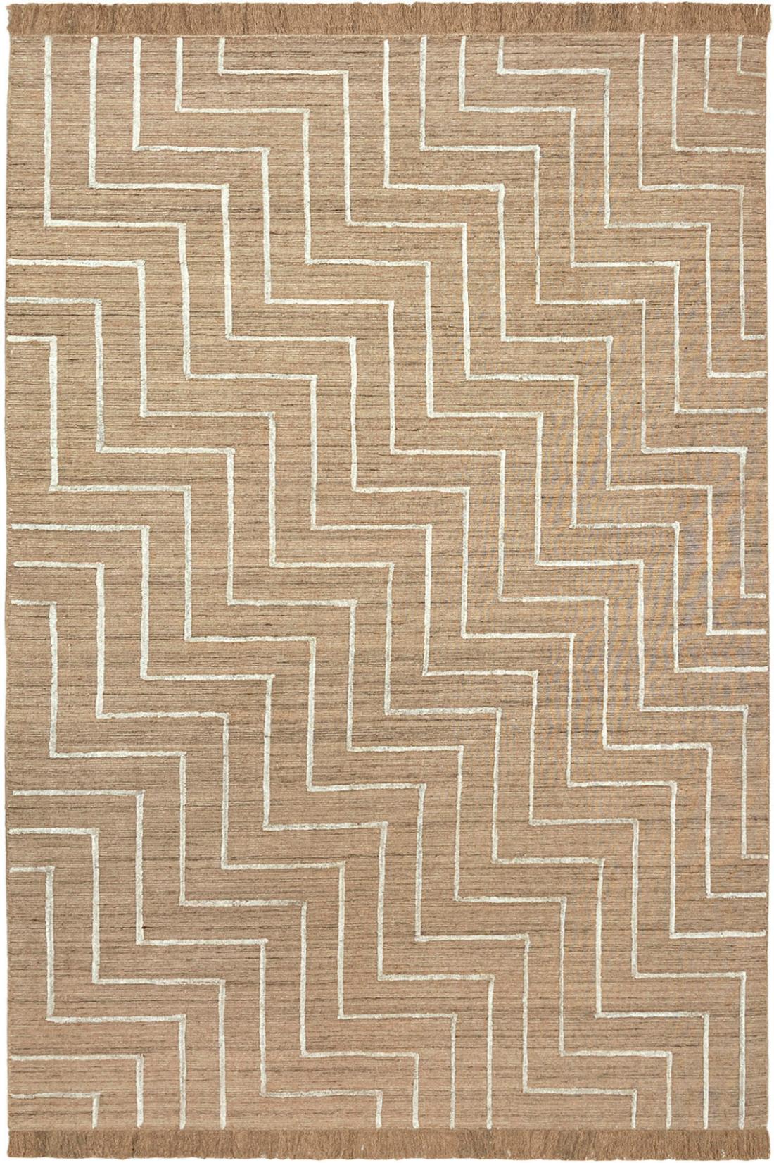 Tapis Flow 2 naturel tissé à plat
