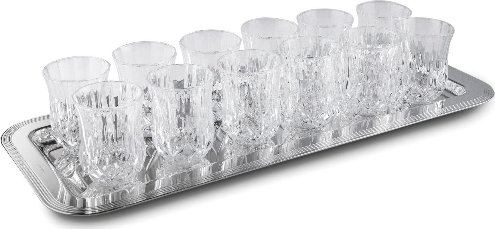 Set de 12 Verres avec Plateau