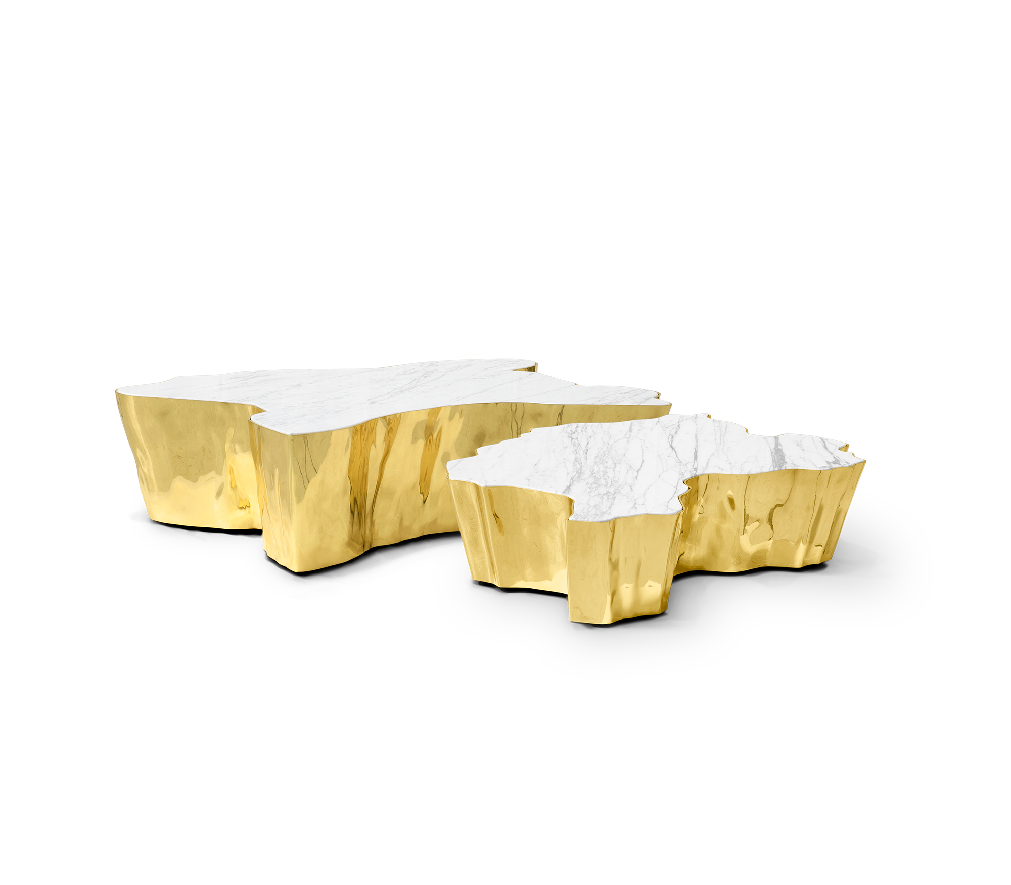 Table Basse Eden Marbre Calacatta | Dimensions: L 123 x P 102 x H 30 cm