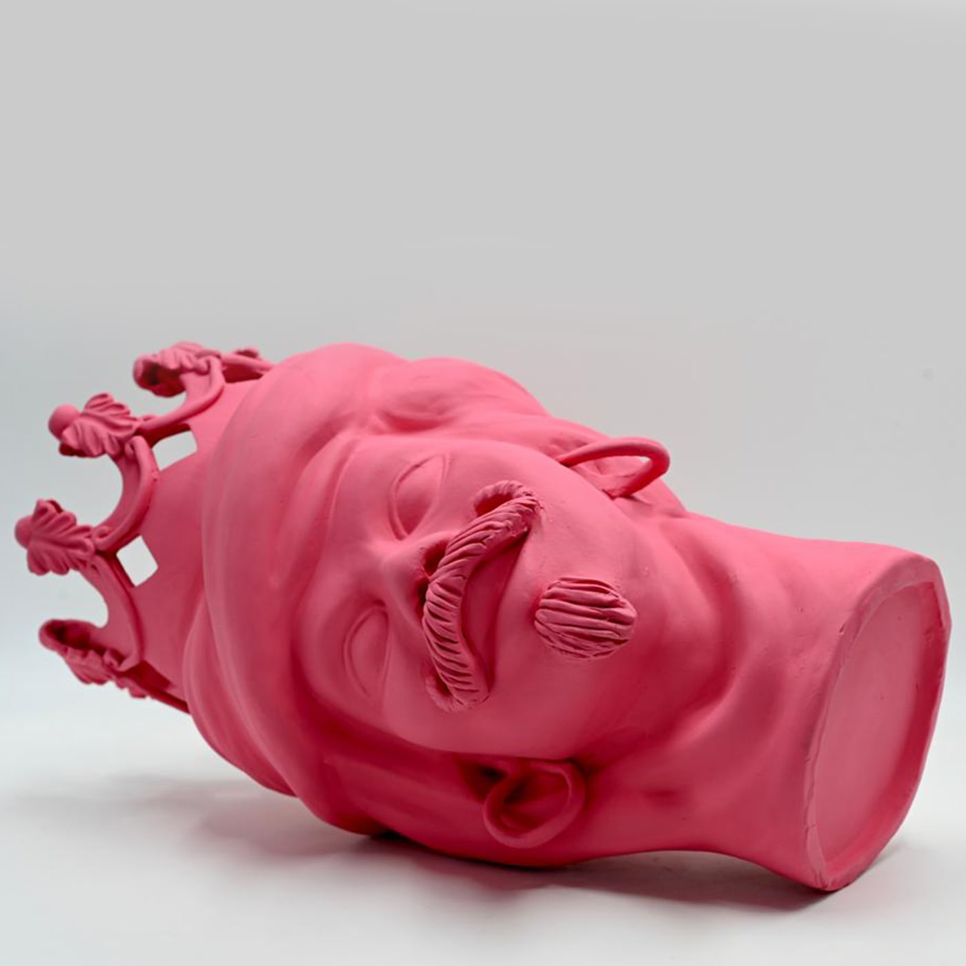 Sculpture Tête De Maure Rose
