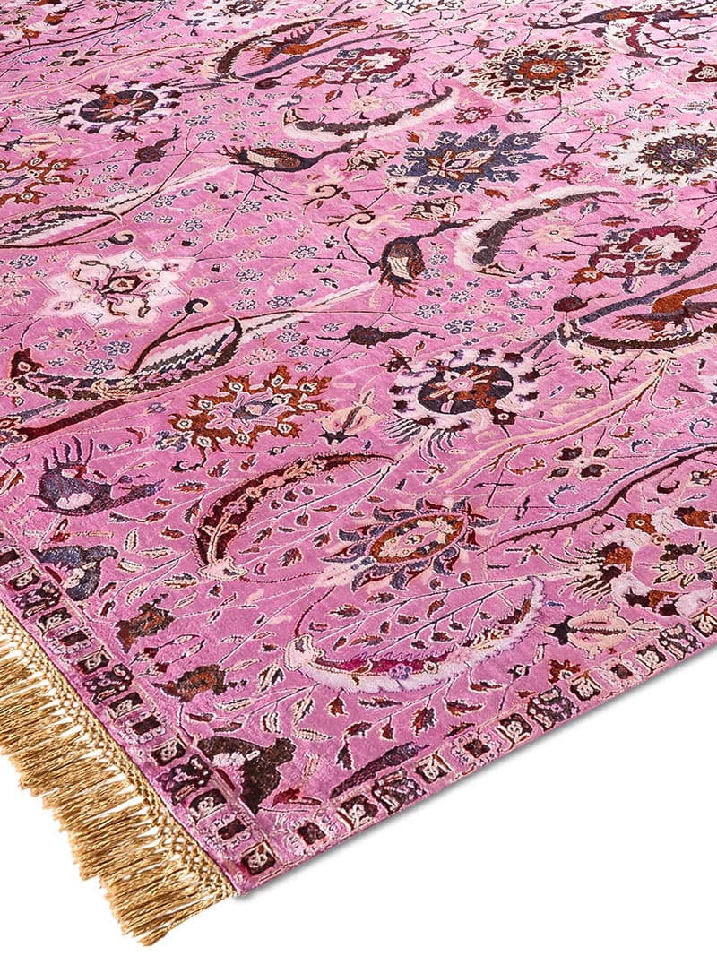 Tapis de luxe fait main Kerman Rose | Taille: 305 x 427 cm