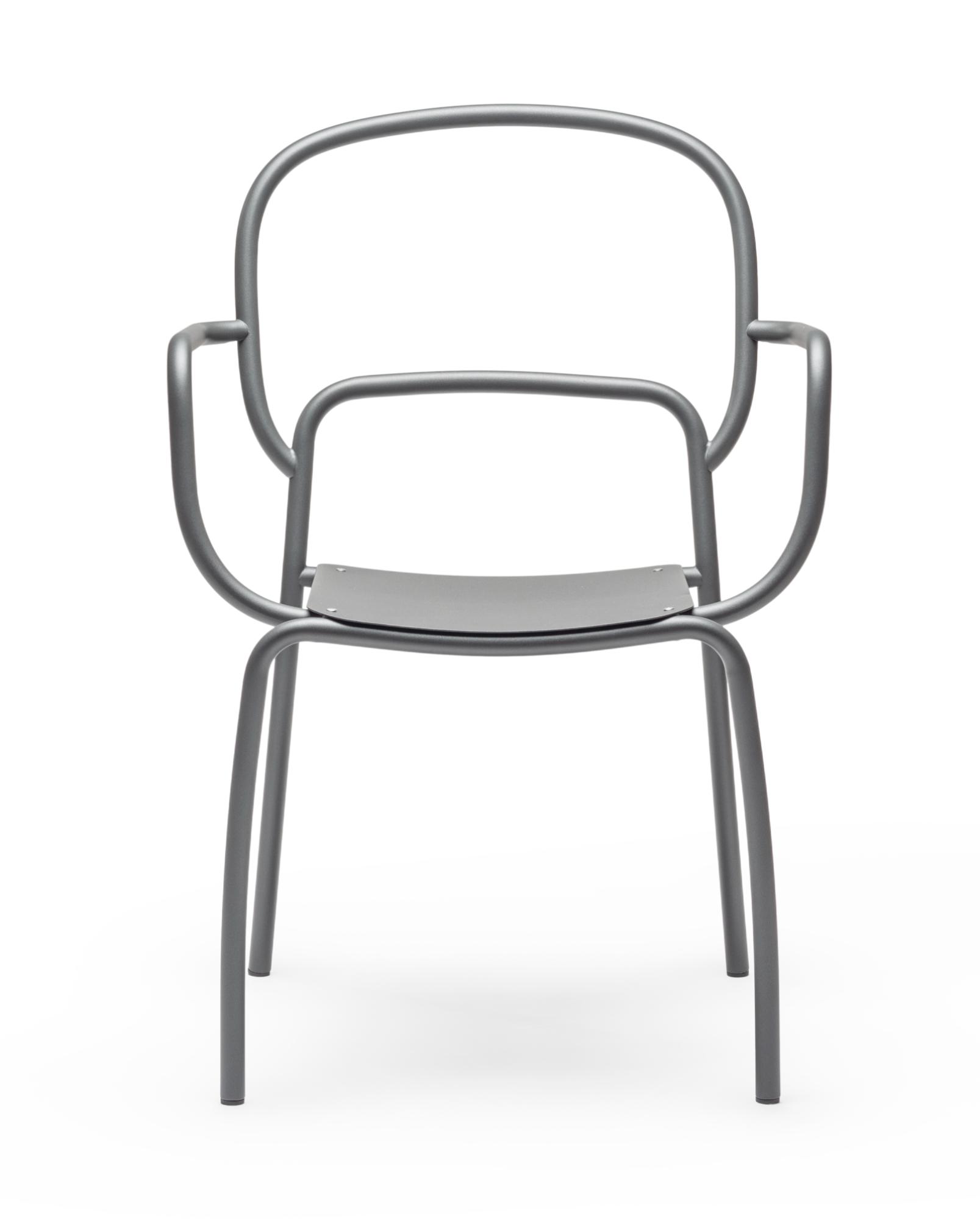 Chaise d'Extérieur Moyo Grise (Lot de 3)