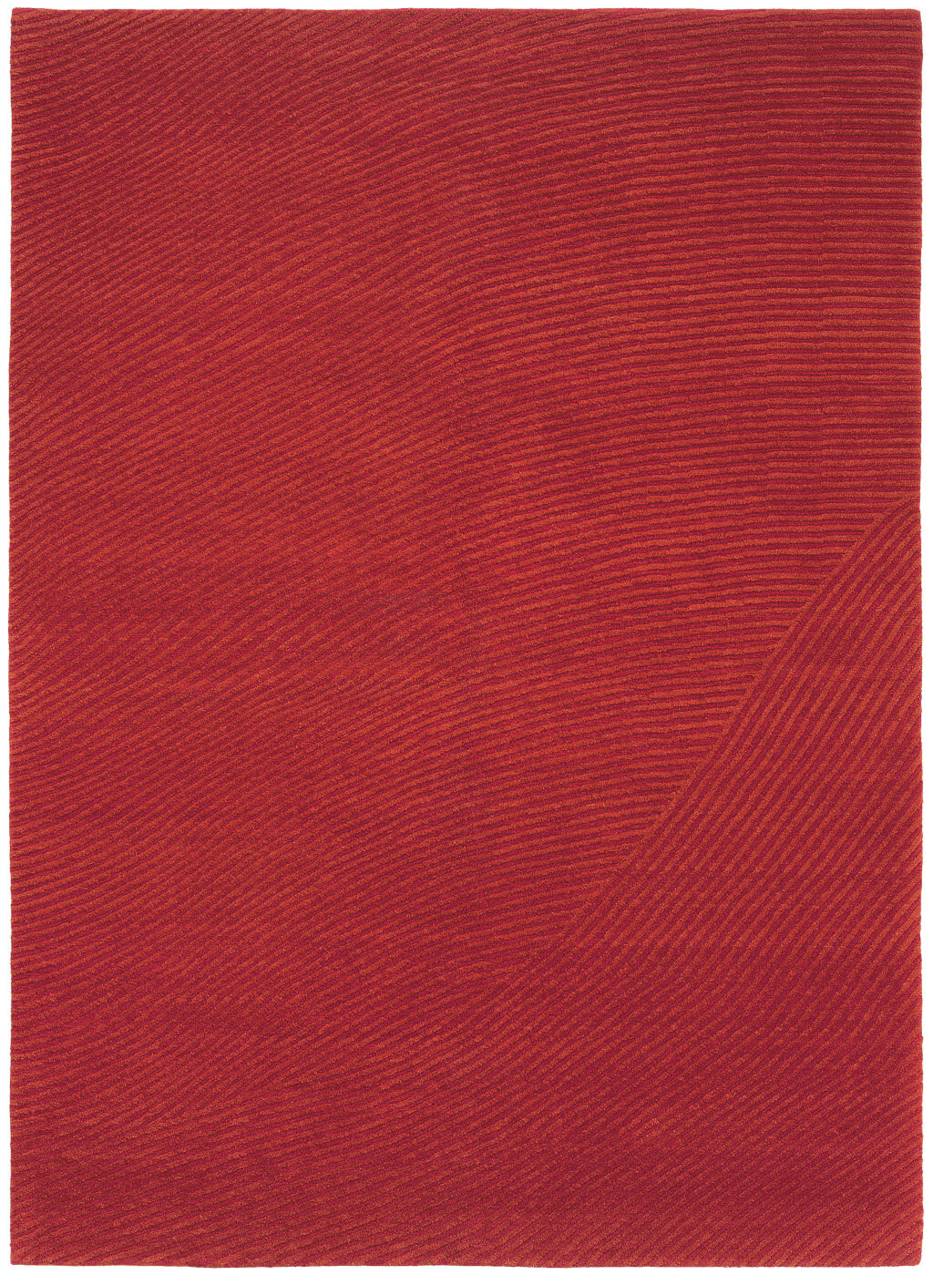 Tapis Ligne Ondulée 2 Rouge | Taille: 200 x 300 cm