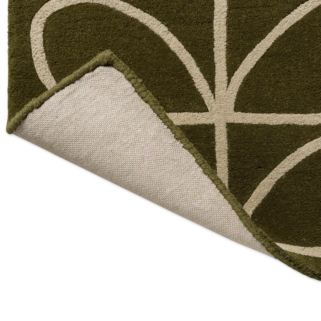 Linear Stem Runner Olive Tapis