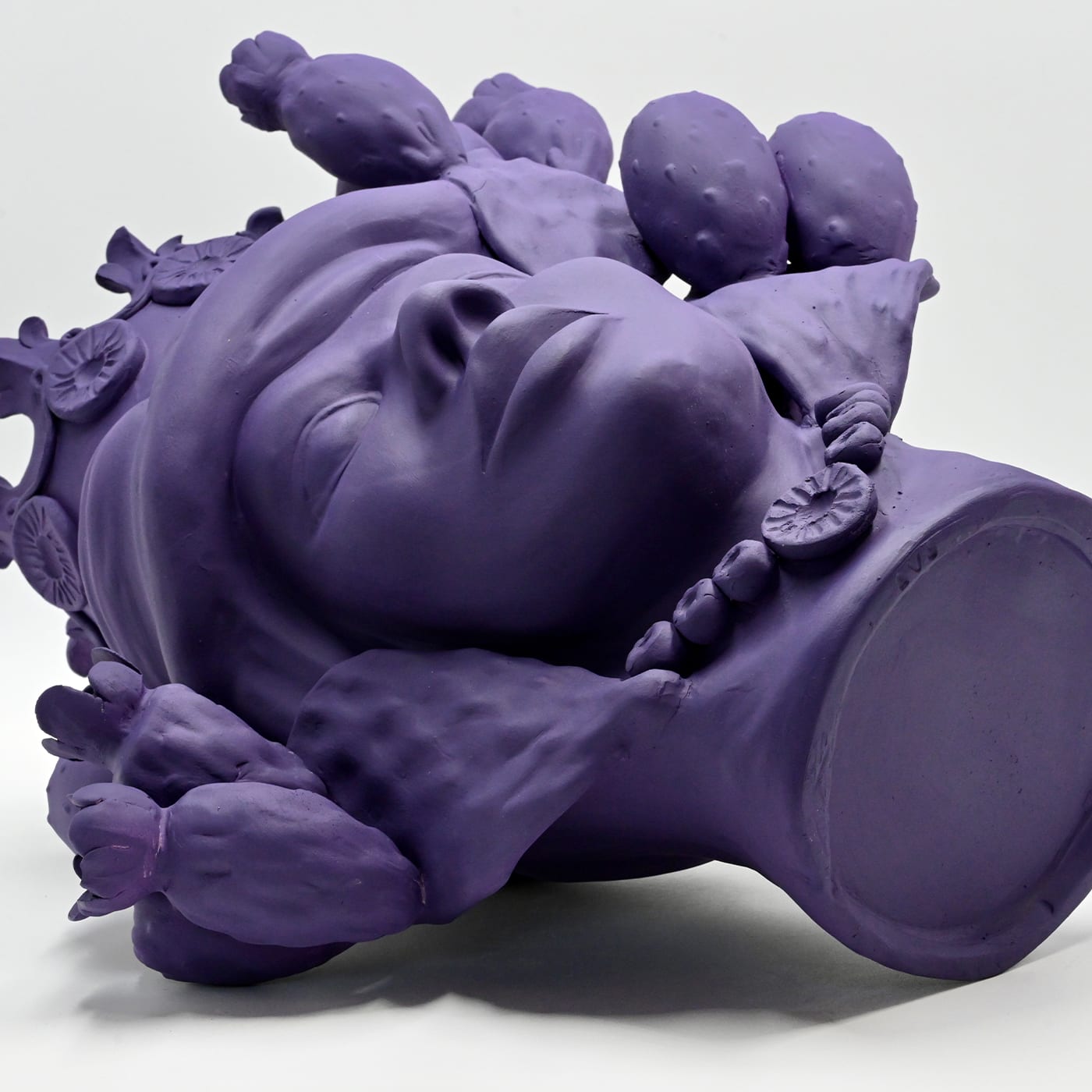 Sculpture Tête De Maure Violette