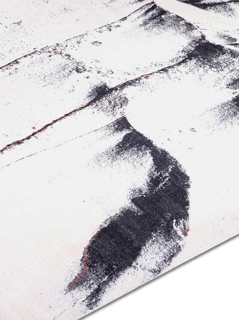 Tapis Noir No. 02 Original sur Blanc