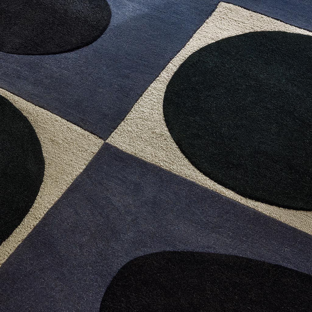 Spot Square Blue / Navy Tapis