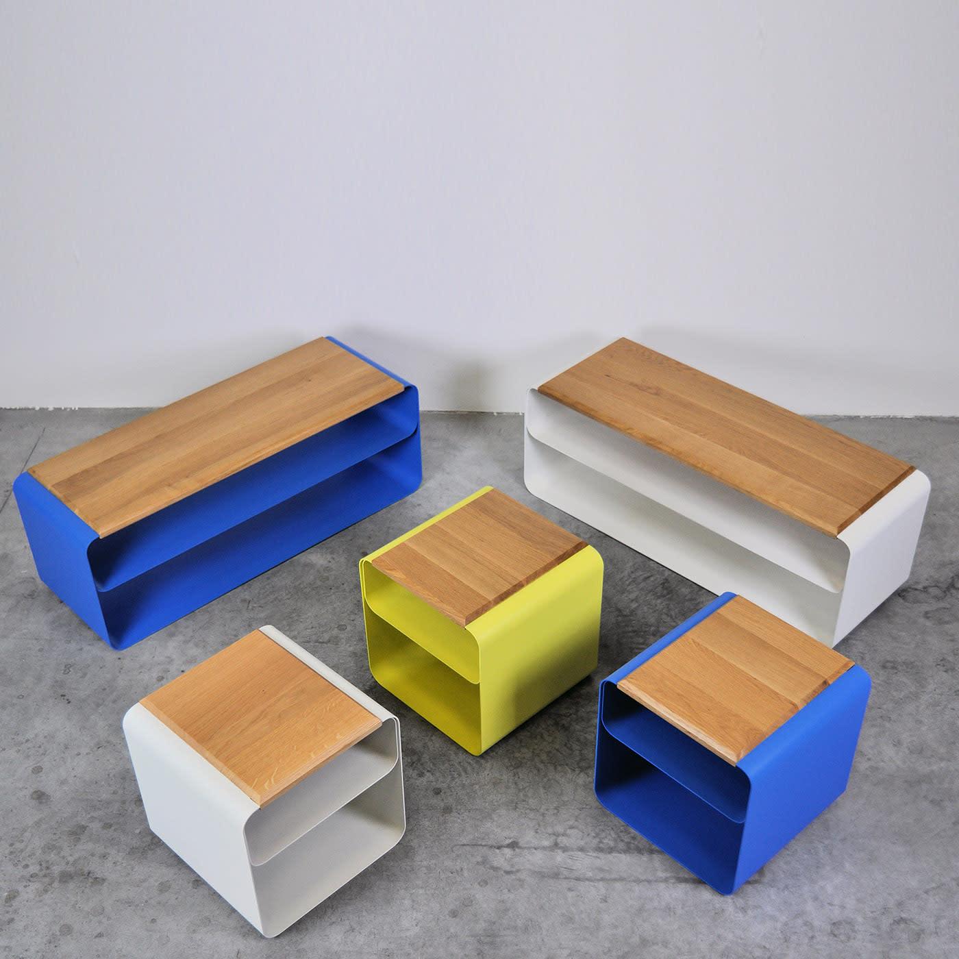 Banc Contemporain Bois &amp; Métal (Var. 2) - 3