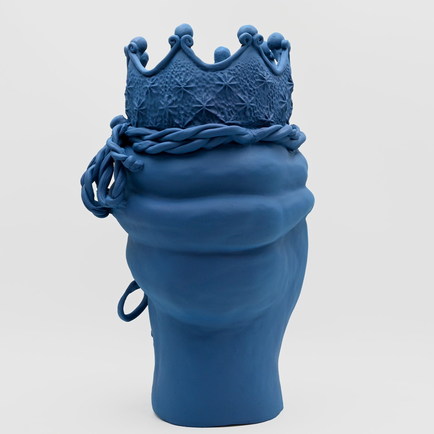 Sculpture Tête De Maure Bleu
