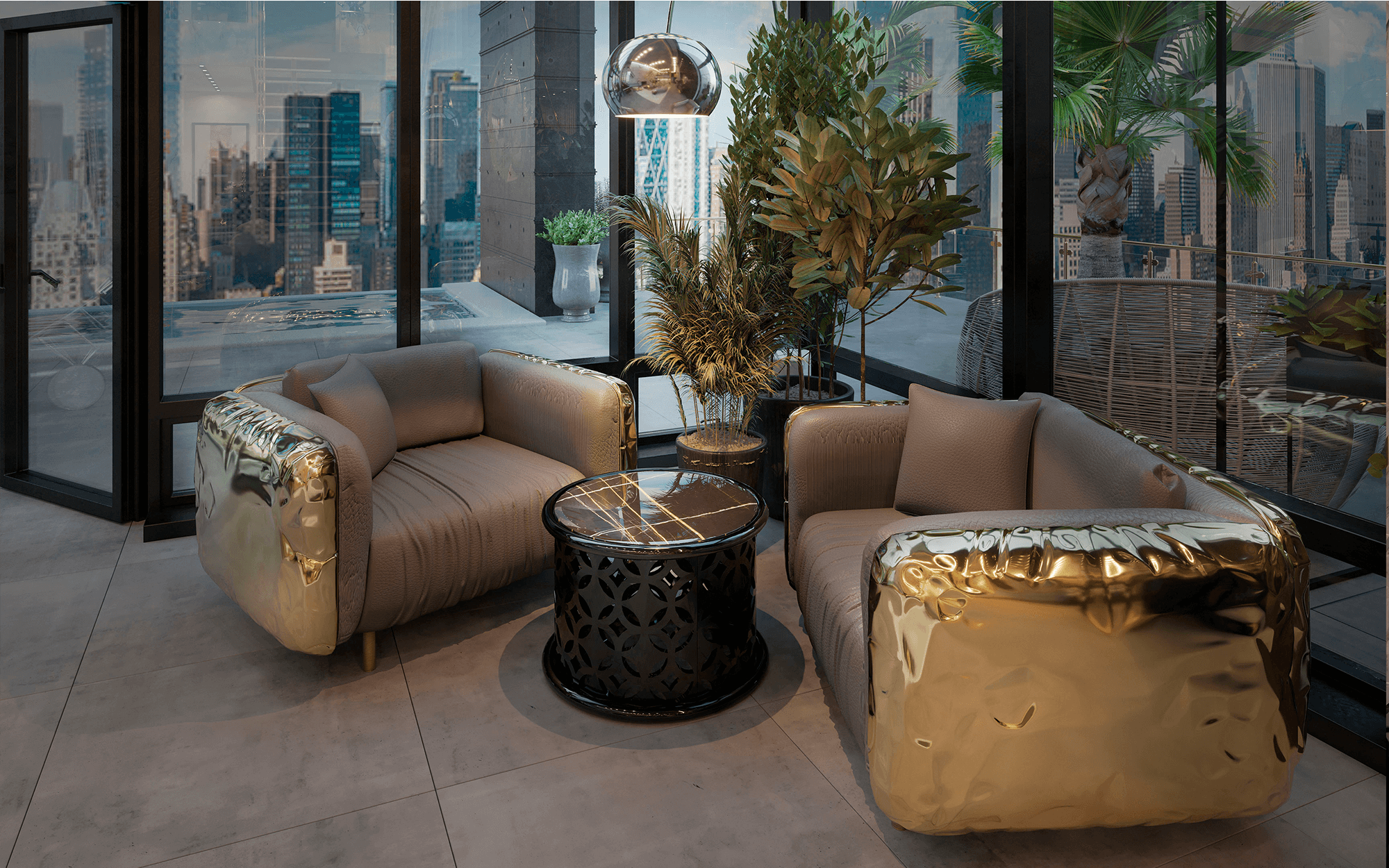 Table d'Appoint en Granit