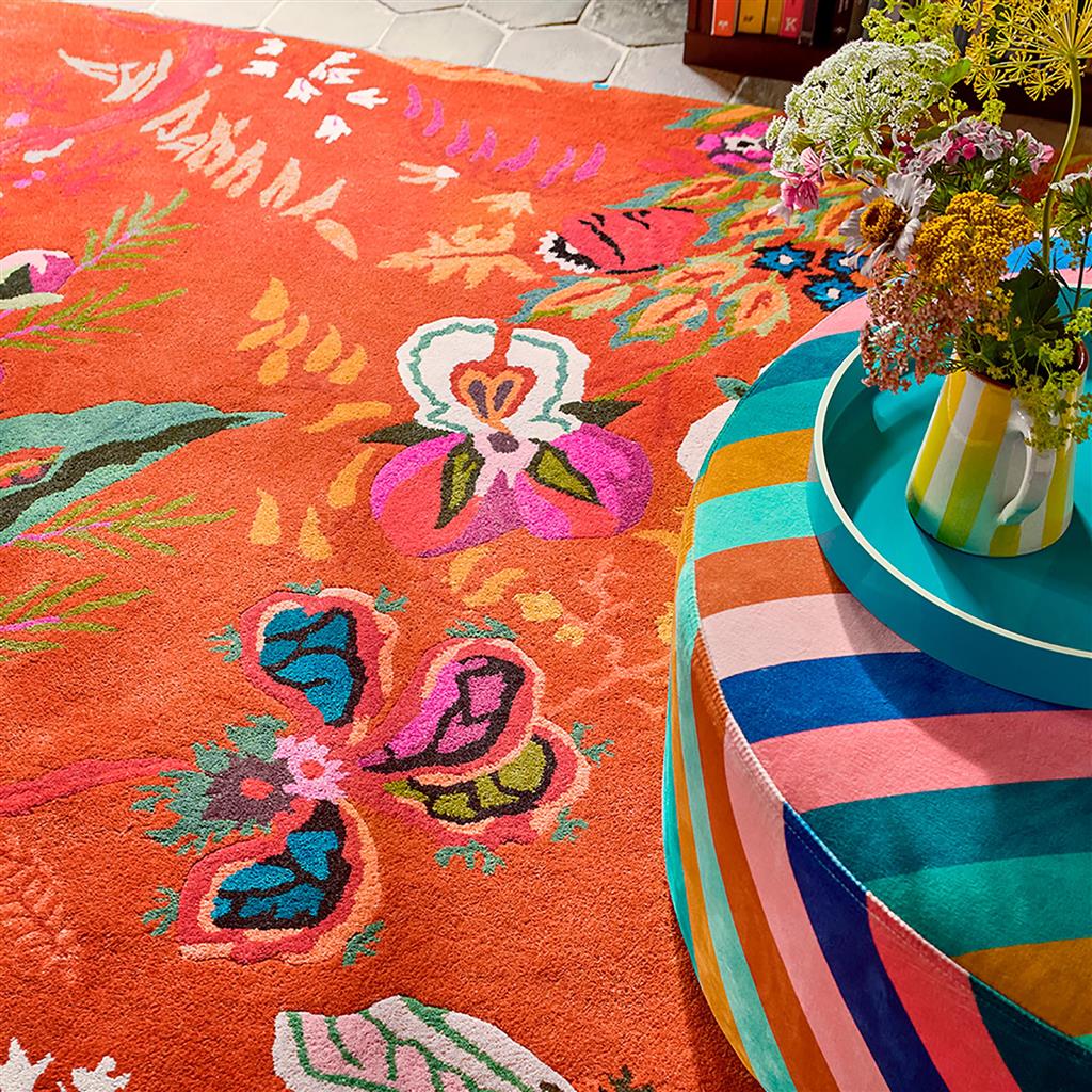 Tapis Merveille Floral Ambre/Citron