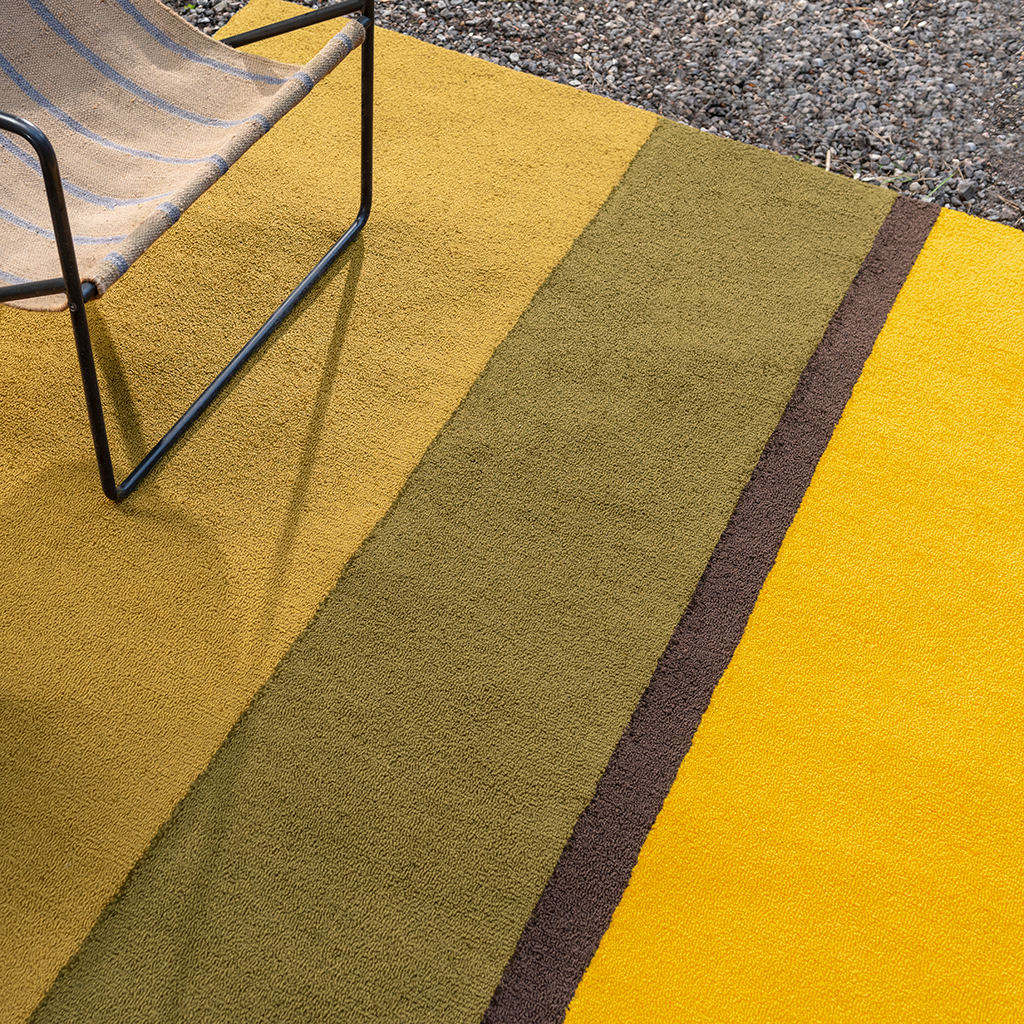 Tapis d’extérieur Festival Rayures Jaune