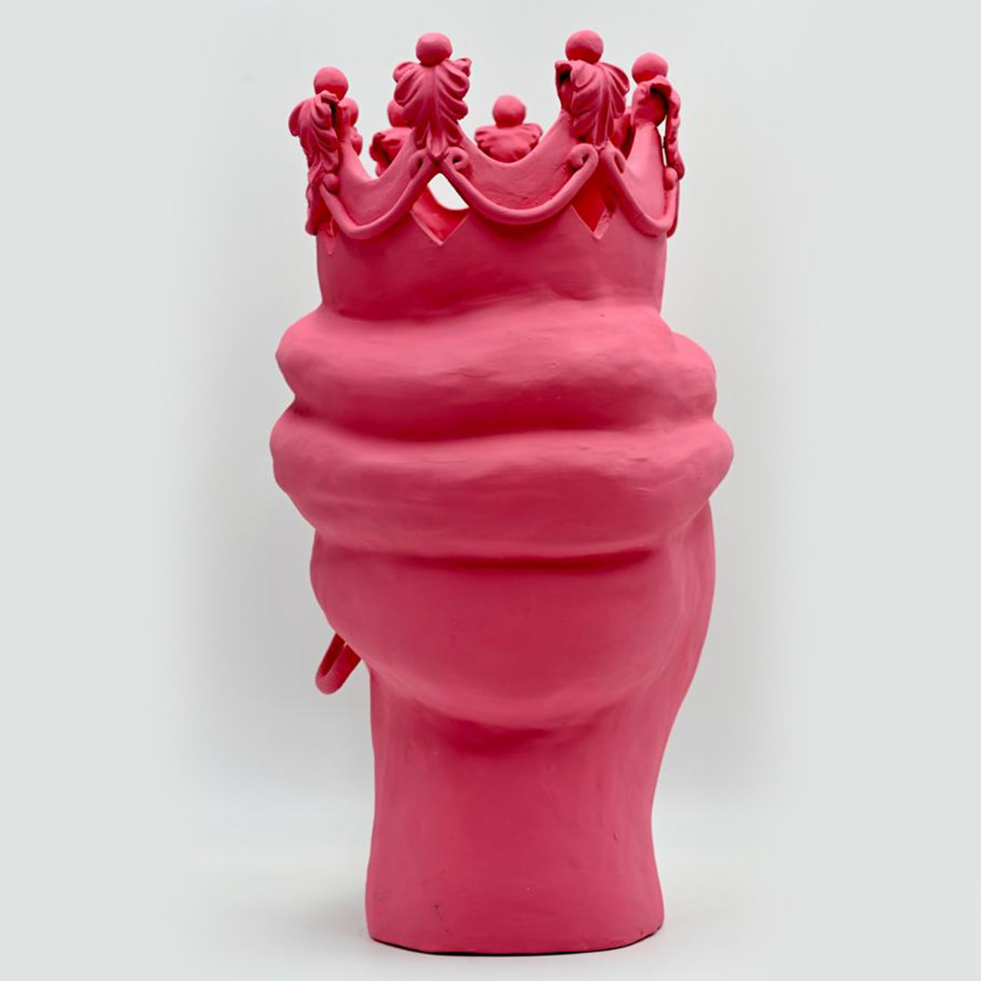 Sculpture Tête De Maure Rose