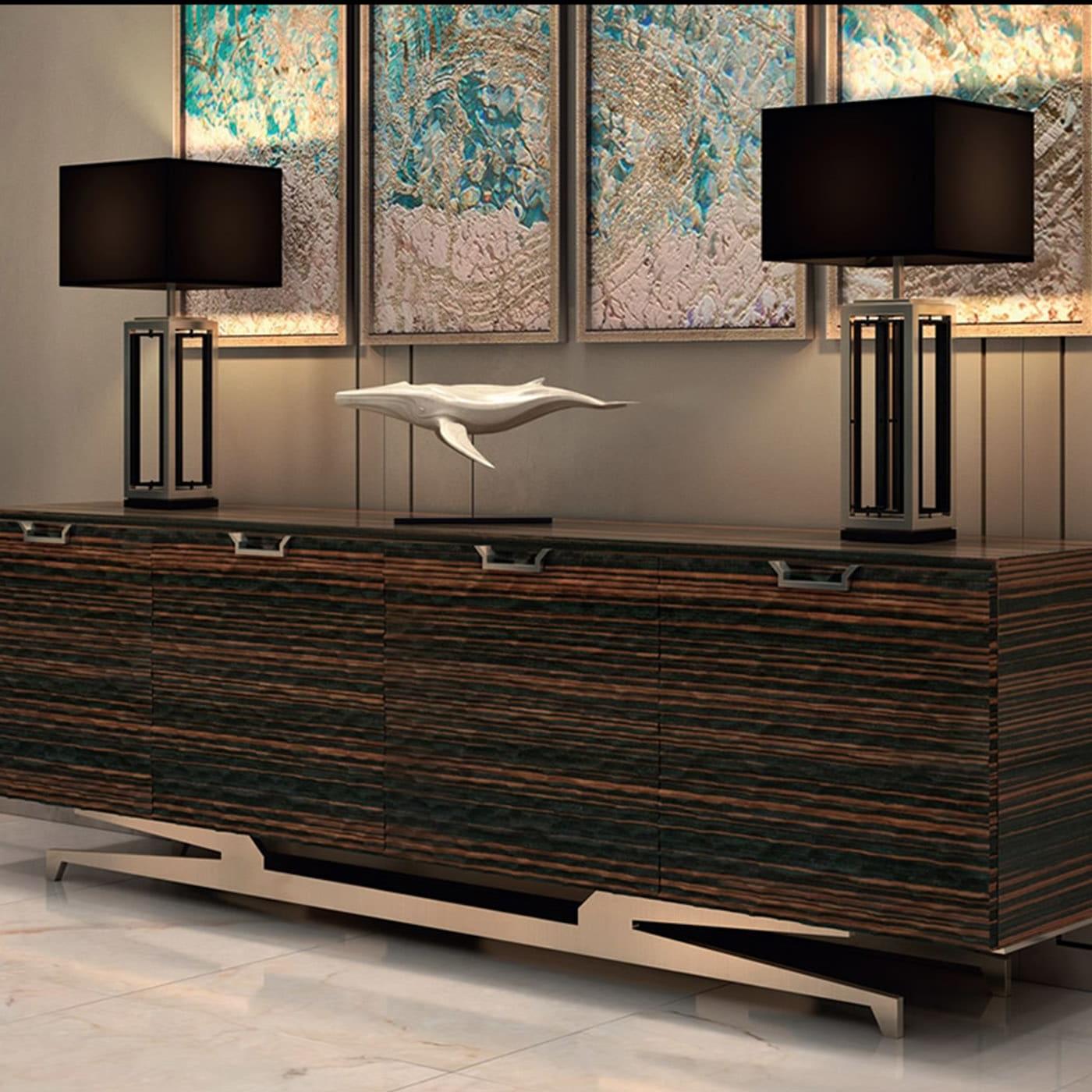 Buffet Wall Street | Finition: Placage brillant | Dimensions: L 250 x P 53 x H 78 cm