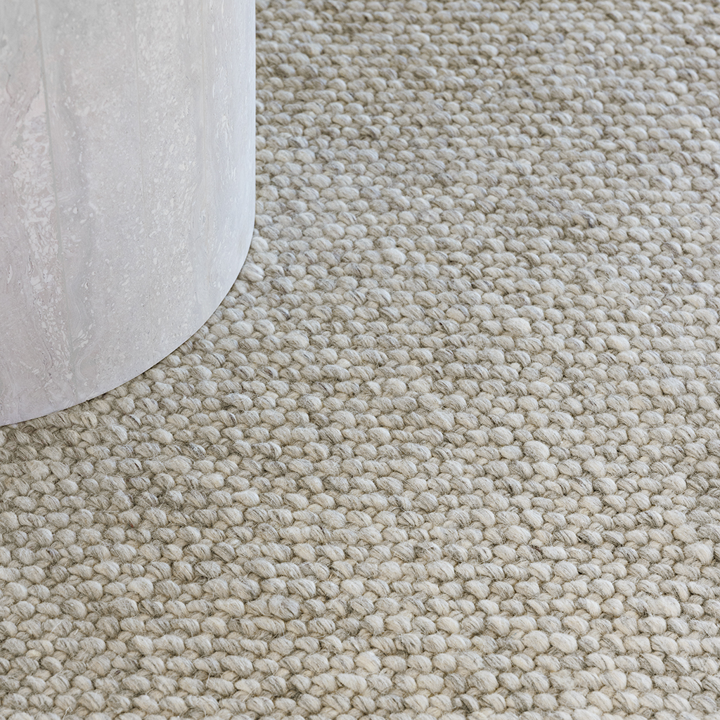 Tapis Artisan Matière Uni Gris Cendré