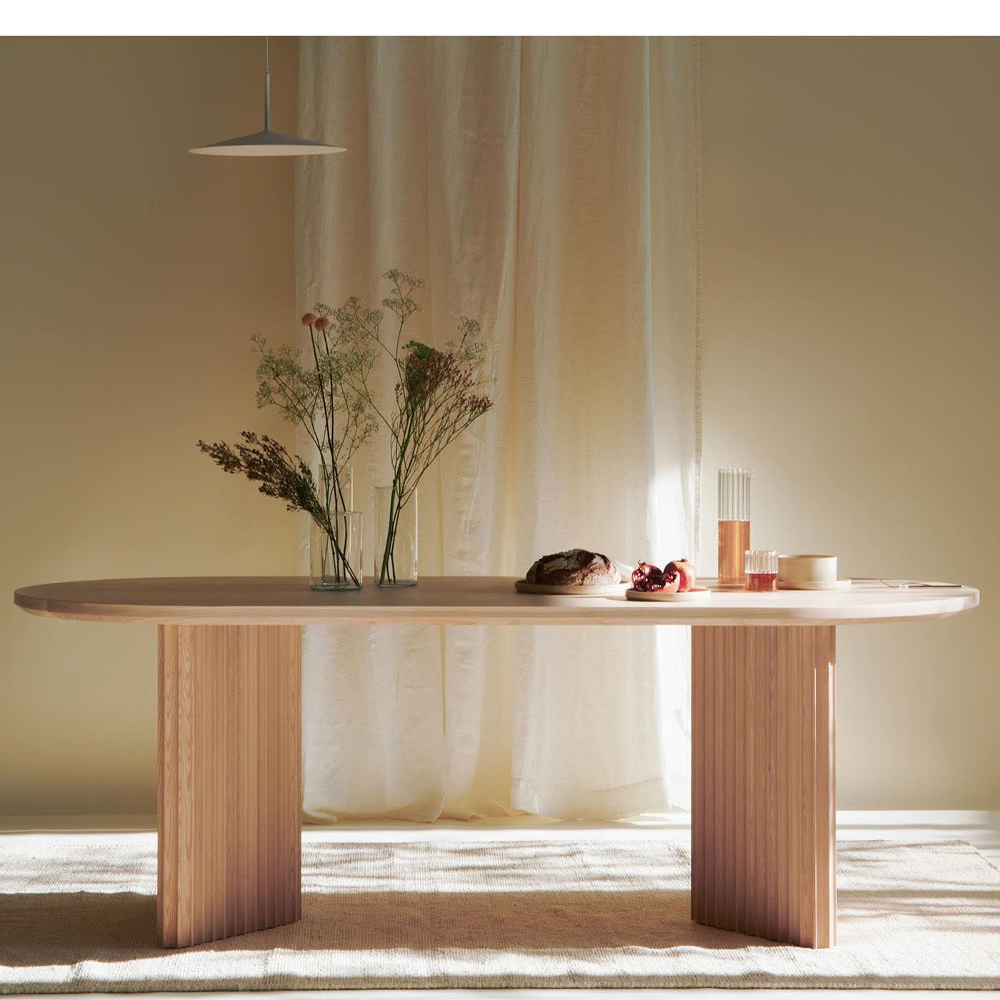 Table Basalto en Frêne Naturel