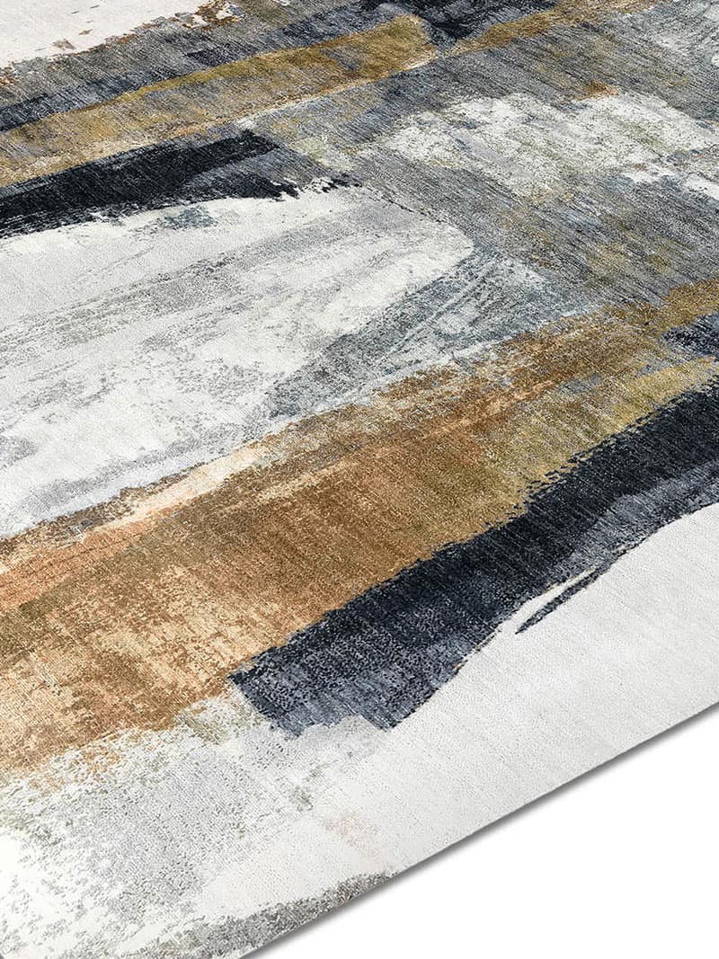 Tapis tissé main Vert Rouille | Taille: 274 x 365 cm