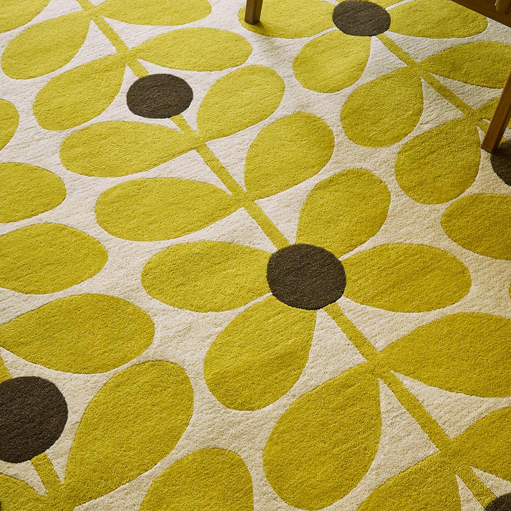 Sixties Stem Yellow Tapis | Taille: 250 × 350 cm