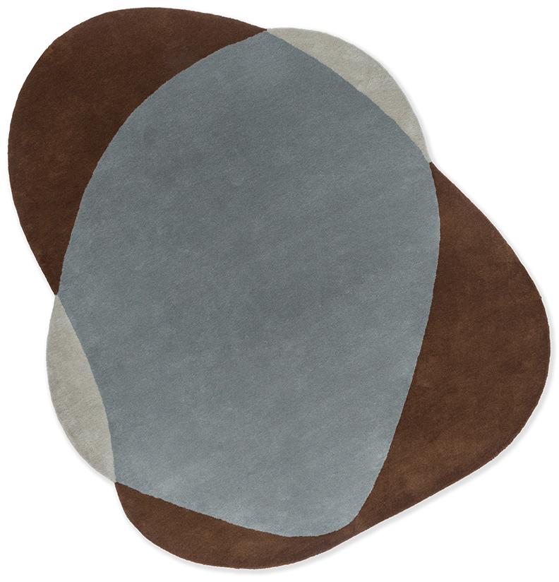 Tapis Élément Chad Brun Bleu