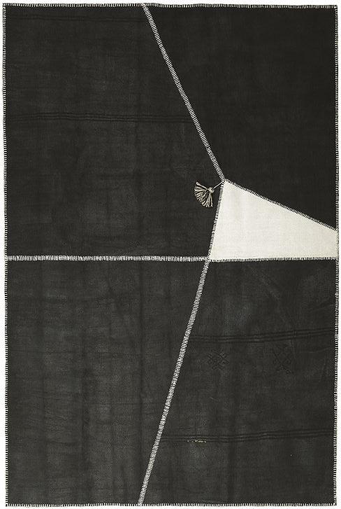 Tapis Patchwork Chanvre Noir C’est Noir