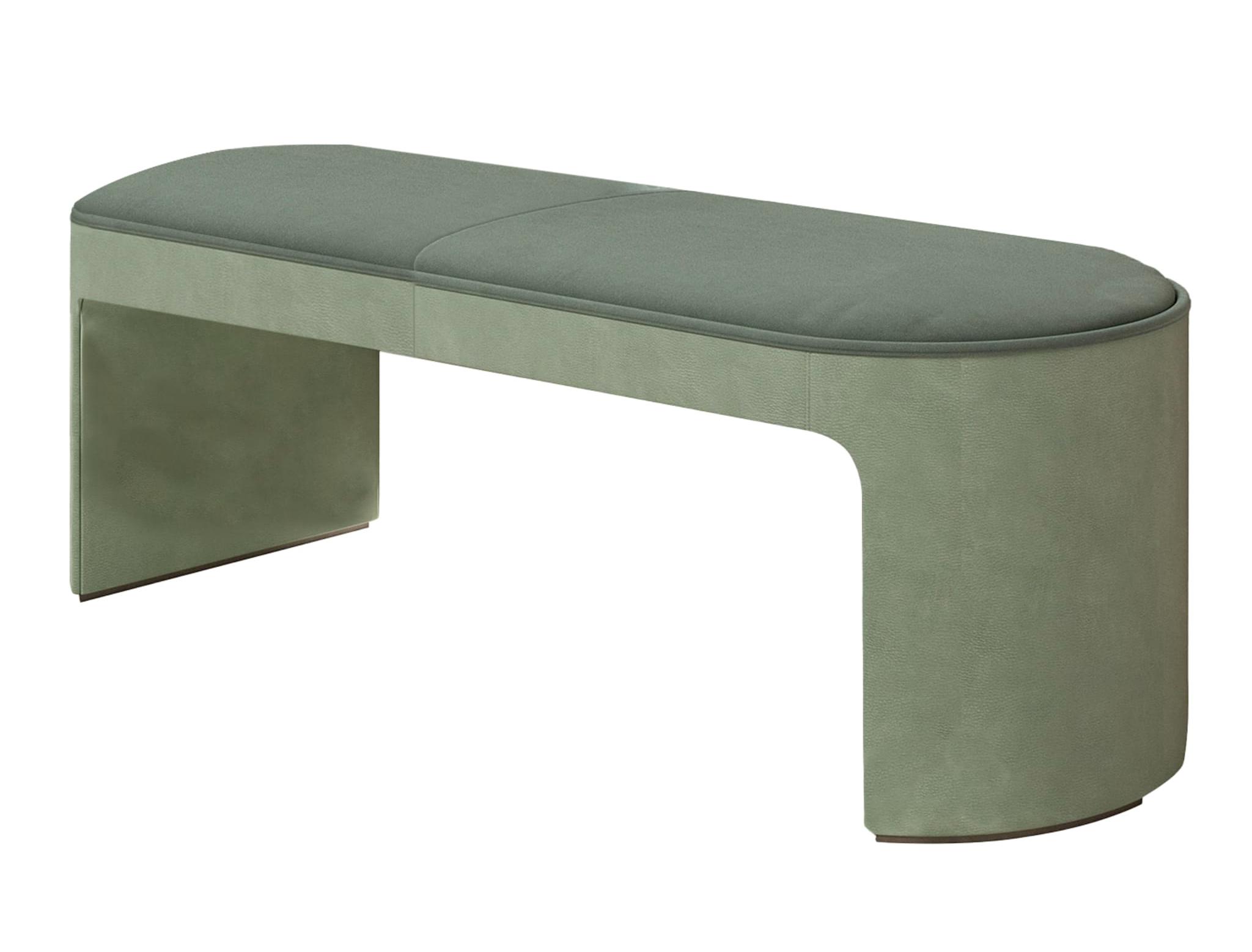 Banc en Cuir et Velours