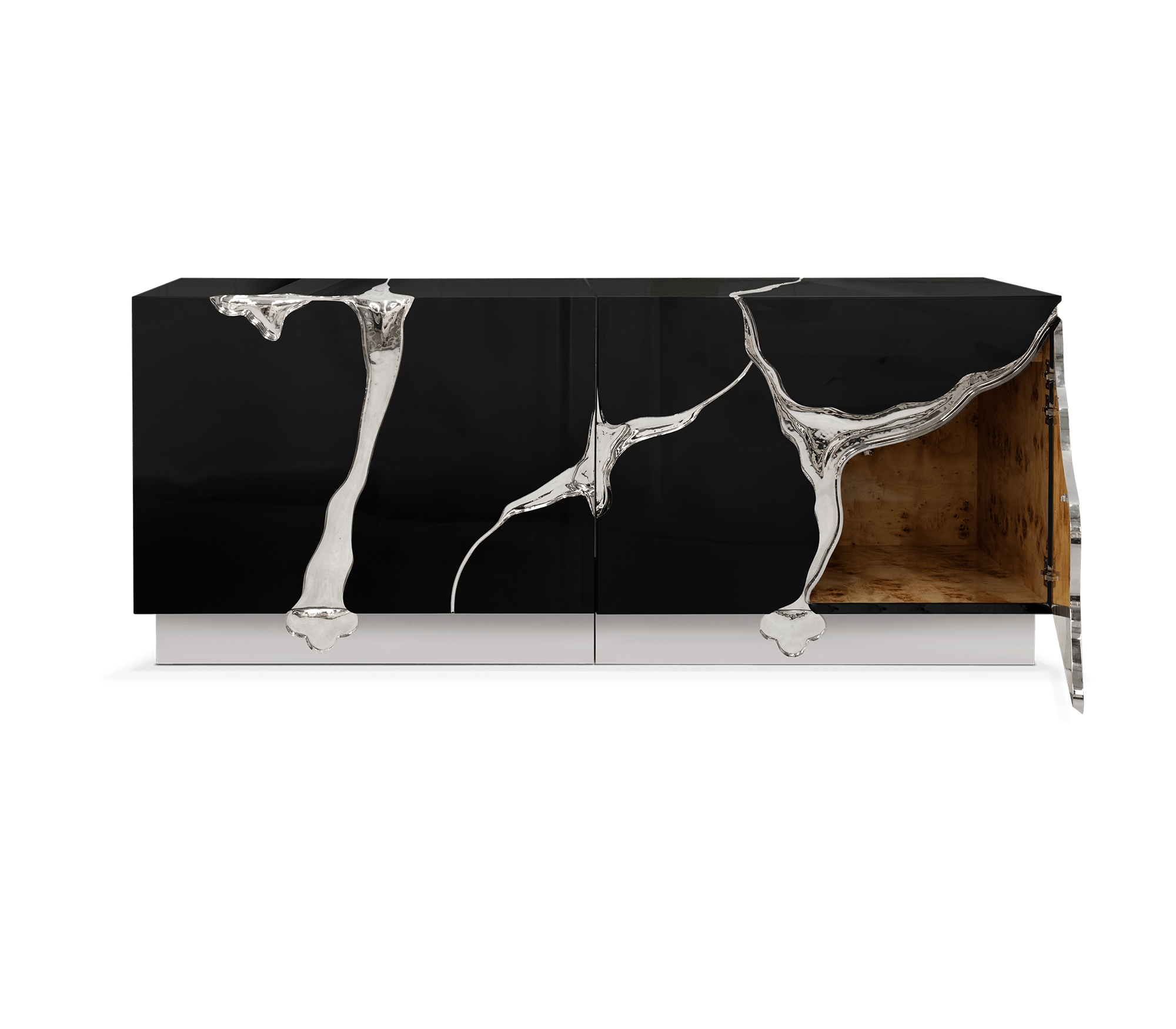 Buffet Argent & Noir Fissure